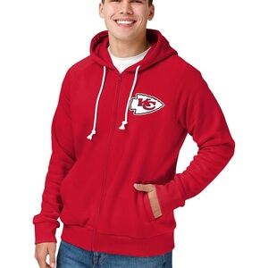 FOCO Men's Standard Drop Tail Full Zip Hoodie Kansas City Chiefs